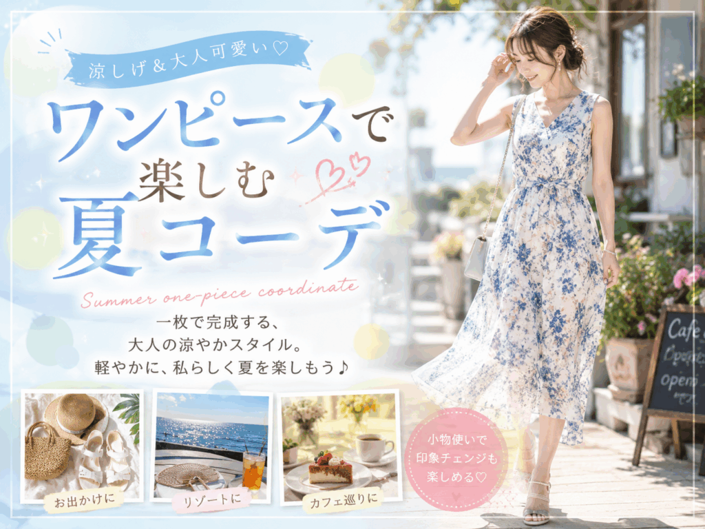 ワンピースで楽しむ夏コーデ【瀬野 ちなみ】