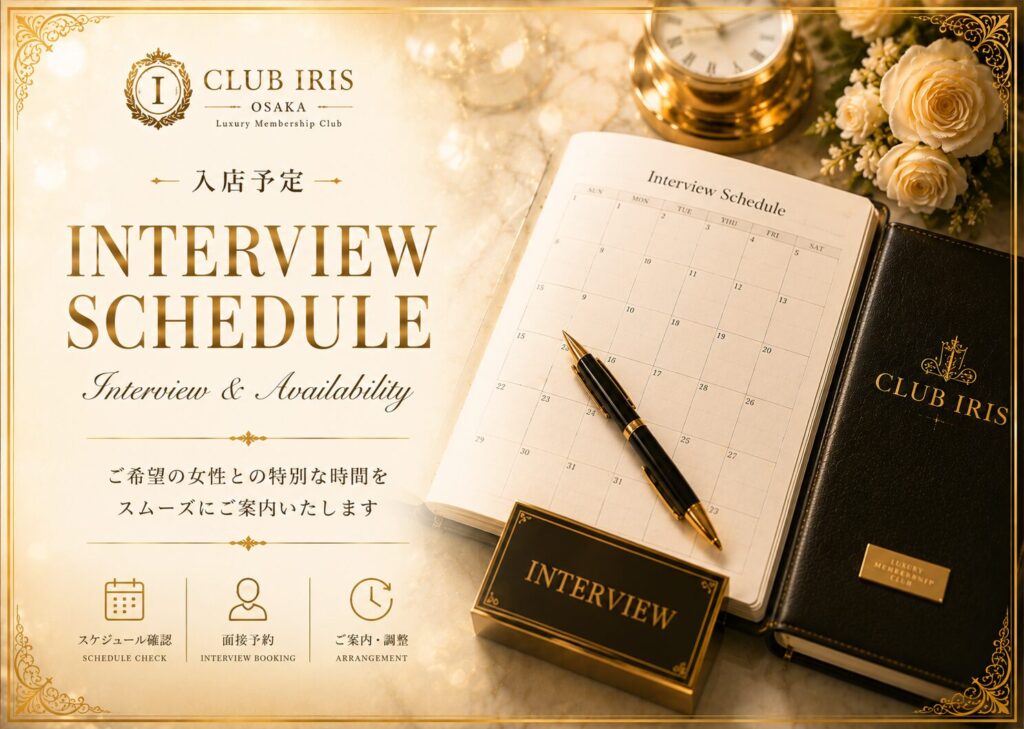 入店予定|面接女性スケジュール